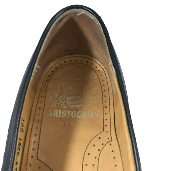 JOHNSTON & MURPHY Black Tassel Loafer Wing Tip Mens 11.5 A/AAA Dress Shoes USA - Picture 8 of 12